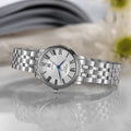 Tissot T Classic Carson Premium Automatic Lady Silver Dial Silver Steel Strap Watch for Women - T122.207.11.033.00