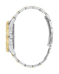 Guess Frontier Chronograph Crystals Gold Dial Two Tone Steel Strap Watch For Women - W1156L5