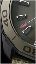 Tag Heuer Aquaracer Automatic Green Dial Khakhi Green Nylon Strap Watch for Men - WAY208E.FC8222