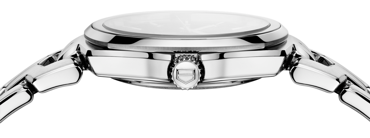 Tag Heuer Link Quartz Black Dial Silver Steel Strap Watch for Women - WBC2110.BA0603