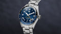 Tag Heuer Autavia Cosc GMT Automatic Blue Dial Silver Steel Strap Watch for Men - WBE511A.BA0650