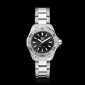 Tag Heuer Aquaracer Professional 200 Quartz Black Dial Silver Steel Strap Watch for Women - WBP1410.BA0622