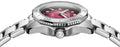 Tag Heuer Aquaracer Professional 200 Automatic Diamond Ruby Red Dial Silver Steel Strap Watch for Women - WBP2414.BA0622