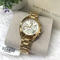 Michael Kors Lexington Quartz Gold Dial Gold Steel Strap Watch For Women - MK6267