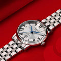 Tissot T Classic Carson Premium Automatic Lady Silver Dial Silver Steel Strap Watch for Women - T122.207.11.033.00