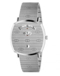 Gucci Grip Quartz Silver Dial Silver Steel Strap Watch For Women - YA157410