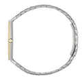 Gucci 25H Quartz Gold Dial Silver Steel Strap Watch for Women - YA163403