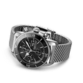 Breitling Superocean Heritage Chronograph 44 Black Dial Silver Mesh Bracelet Watch for Men - A13313121B1A1