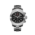 Breitling Super Avenger Chronograph 48 Black Dial Silver Steel Strap Watch for Men - A13375101B1A1