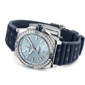 Breitling Super Chronomat Automatic 38 Diamonds Blue Dial Blue Rubber Strap Watch for Women - A17356531C1S1