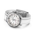 Breitling Superocean Automatic 36 White Dial White Rubber Strap Watch for Men - A17377211A1S1