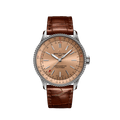 Breitling Navitimer Automatic 35 Brown Dial Brown Leather Strap Watch for Men - A17395201K1P1