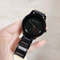 Michael Kors Kinley Silver Dial Black Steel Strap Watch for Women - MK5999