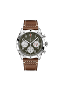 Breitling Avi Chronograph 42 Mosquito Black Dial Brown Leather Strap Watch for Men - Y233801A1B1X1