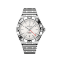 Breitling Chronomat GMT 40 White Dial Silver Steel Strap Watch for Men - A32398101A1A1