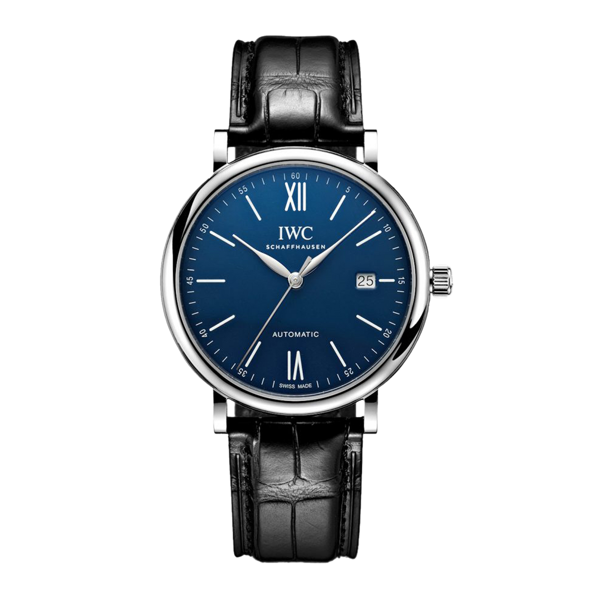 IWC Portofino '150 Years Edition' Automatic Blue Dial Black Leather Strap Watch for Men - IW356518