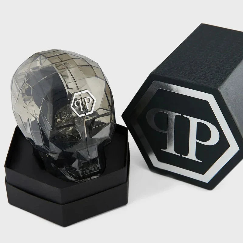 Philipp Plein High-Conic Automatic Black Dial Black Steel Strap Watch For Men- PWRAA0423