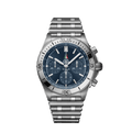 Breitling Chronomat B01 42 Frecce Tricolori Blue Dial Silver Steel Strap Watch for Men - AB01344A1C1A1
