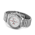 Breitling Chronomat B01 42 Six Nations England White Dial Silver Steel Strap Watch for Men - AB0134A71A1A1