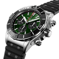 Breitling Super Chronomat B01 44 Green Dial Black Rubber Strap Watch for Men - AB0136251L1S1
