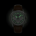 Breitling Navitimer B01 Chronograph 41 Green Dial Brown Leather Strap Watch for Men - AB0139211L1P1