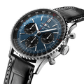 Breitling Navitimer B01 Chronograph 41 Blue Dial Black Leather Strap Watch for Men - AB0139241C1P1