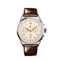 Breitling Premier B01 Chronograph 42 White Dial Brown Leather Strap Watch for Men - AB0145211G1P1