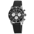 Breitling Superocean Heritage B01 Chronograph 44 Black Dial Black Mesh Bracelet Watch for Men - AB0162121B1S1