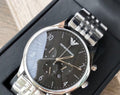Emporio Armani Beta Chronograph Black Dial Steel Strap Watch For Men - AR1863