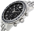 Emporio Armani Tazio Chronograph Black Dial Silver Steel Strap Watch For Men - AR5988