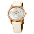 Tissot T Lady Bella Ora Mother of Pearl Dial Cream Leather Strap Watch for Women - T103.310.36.111.00