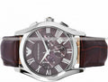 Emporio Armani Valente Chronograph Brown Dial Brown Leather Strap Watch For Men - AR0671