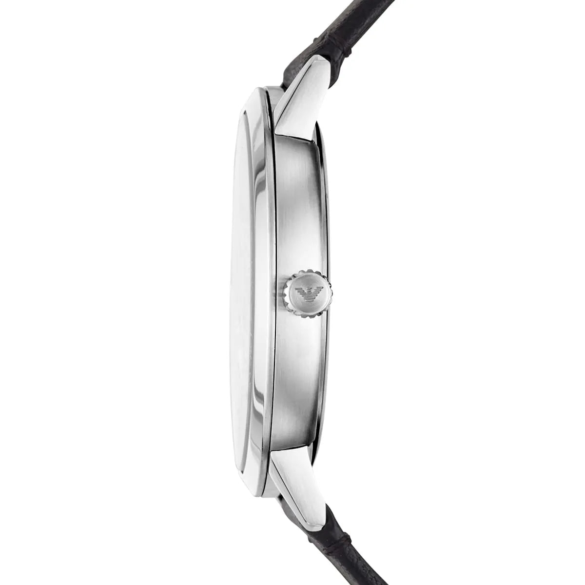 Emporio Armani Ruggero Black Dial Black Leather Strap Watch for Men - AR11193