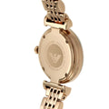 Emporio Armani Gianni T-Bar Mother of Pearl Dial Rose Gold Steel Strap Watch For Women - AR11316