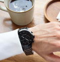 Emporio Armani Giovanni Chronograph Black Dial Black Steel Strap Watch For Men - AR11349