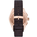 Emporio Armani Federico Chronograph Blue Dial Brown Leather Strap Watch For Men - AR11563
