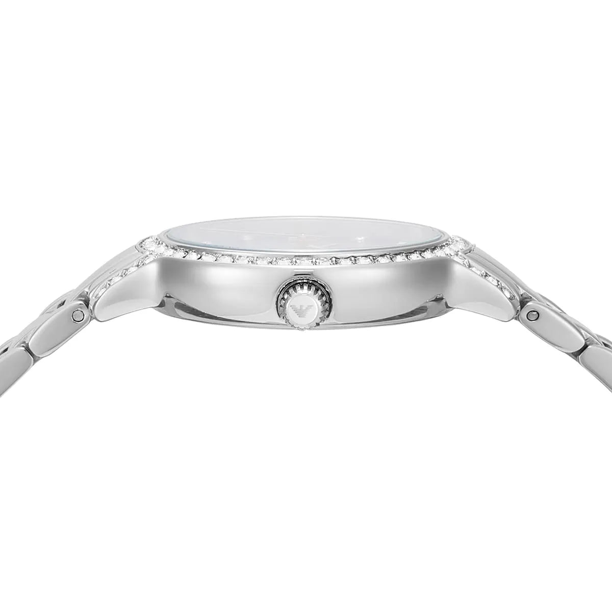 Emporio Armani Cleo Sunray Blue Dial Silver Steel Strap Watch for Women - AR11585