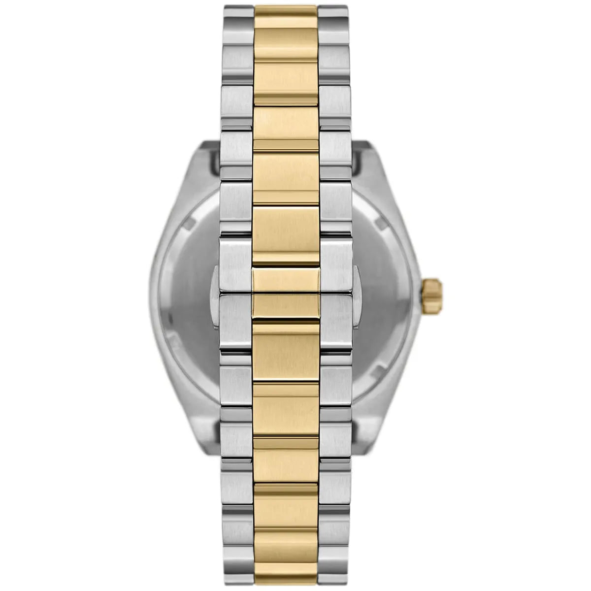 Emporio Armani Antonio Black Dial Two Tone Steel Strap Watch for Men - AR11715