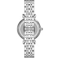 Emporio Armani Gianni T Bar Pink Mother of Pearl Dial Silver Steel Strap Watch For Women - AR1779