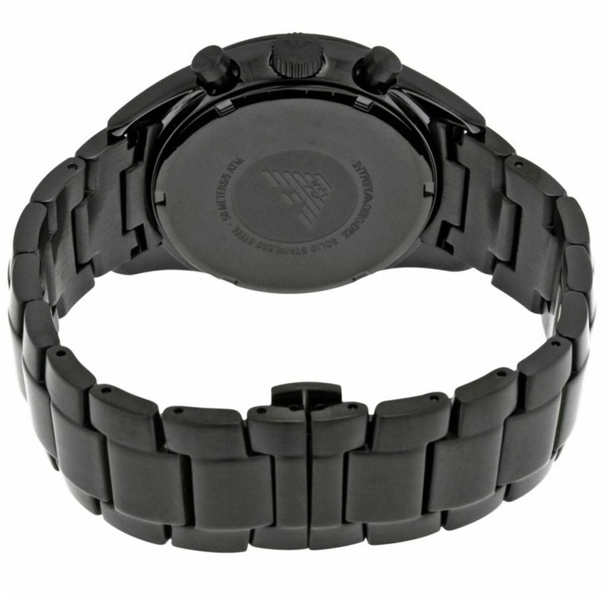 Emporio Armani Sigma Chronograph Black Dial Black Steel Strap Watch for Men - AR6094