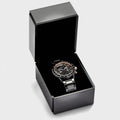 Emporio Armani Mario Ceramic Chronograph Black Dial Black Steel Strap Watch For Men - AR70002