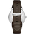 Emporio Armani Kappa Quartz White Dial Brown Leather Strap Watch For Men - AR80006