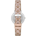 Emporio Armani Classic White Dial Beige Leather Strap Watch For Women - AR11008