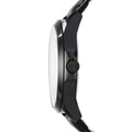 Armani Exchange Hampton Chronograph Black Dial Black Leather Strap Watch For Men - AX2400