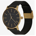 Armani Exchange Lola Three Hand Black Dial Black Mesh Strap Watch For Women - AX5548
