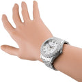 Guess Dazzler Diamonds Silver Dial Silver Steel Strap Watch for Women - W0335L1