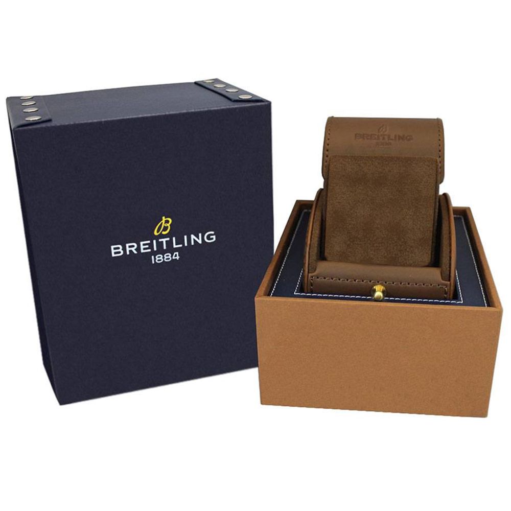 Breitling Colt Automatic Silver Dial Black Leather Mens Watch - A1738811/G791/173A