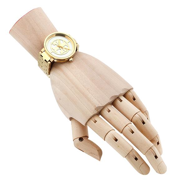 Tory Burch Reva Gold Dial Gold Steel Strap Watch for Women - TBW4025