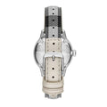 Burberry Classic Stone Silver Dial Horseberry Black Leather Strap Watch for Women - BU10103