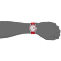 Burberry City Sport Chronograph White Dial Red Rubber Strap Watch For Men - BU9809